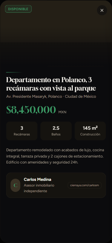 Tablero de prospectos de CierraYa